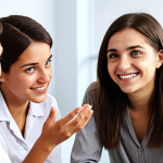 Friendly and Approachable Mentor**

*   Prompt: A warm and inviting image of a mentor interacting with a group of interns. Focus on creating a comfortable and friendly atmosphere. Include elements that suggest guidance, support, and open communication. Show the mentor actively listening and engaging with the interns. The setting should be a modern office or collaborative workspace.

**