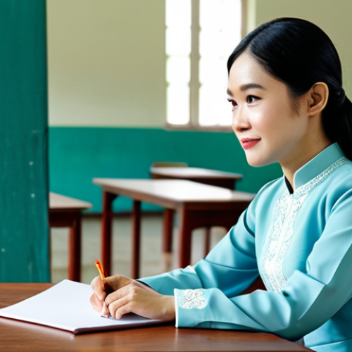 Home 20 **
"A professional social worker in a modest ao dai, sitting at a bright desk in a community center, fully clothed, appropriate attire, safe for work, perfect anatomy, natural proportions, professional photography, high quality, family-friendly."
**
